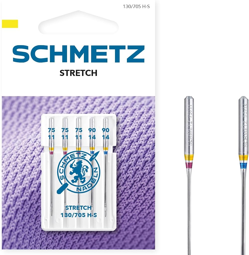 Schmetz Stretch Sewing Machine Needles 5 Pack Size 75/11-90/14 130/705 H-S