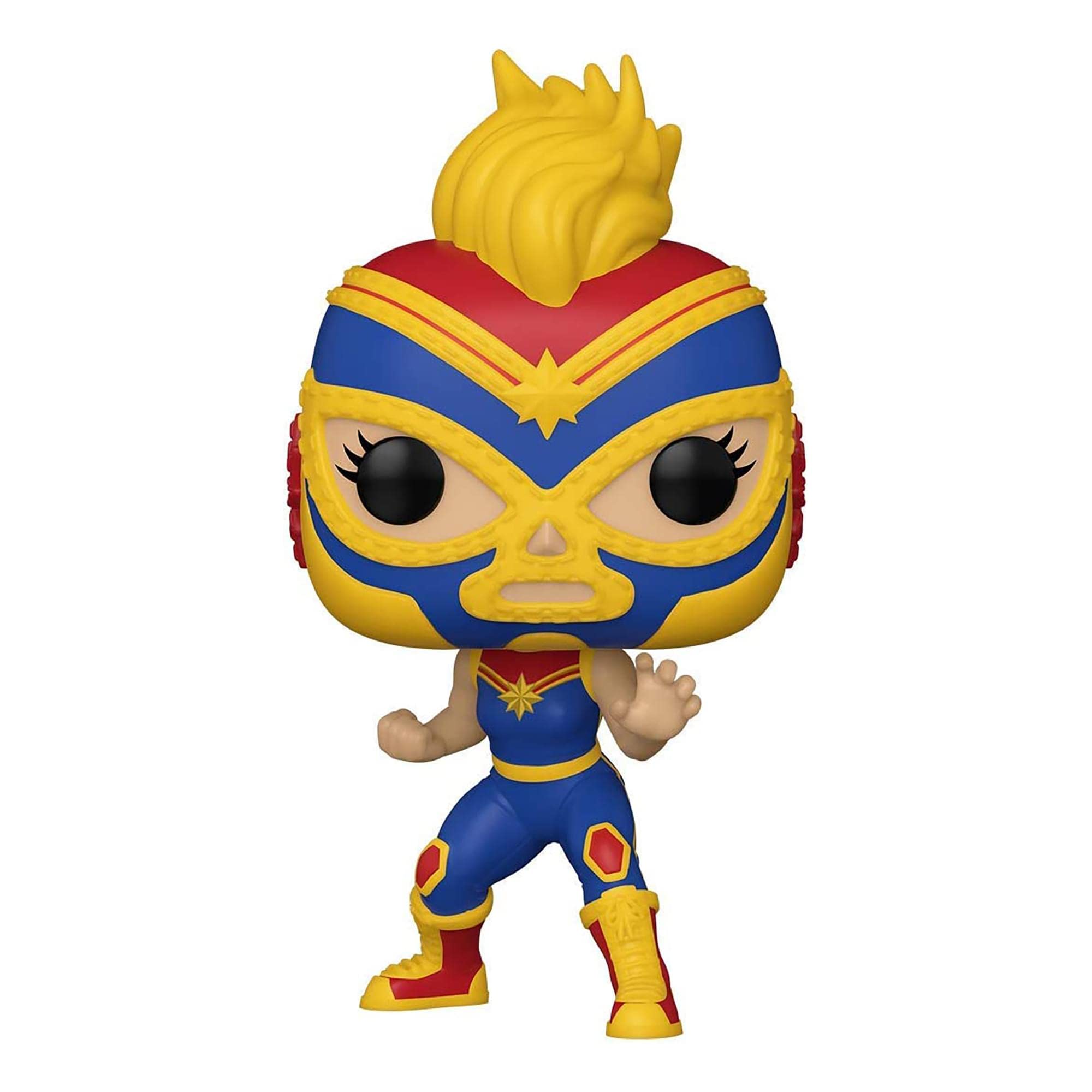 Funko Marvel Luchadores Captain Marvel Collectable Toy - Collectable Vinyl Figure For Display - Gift Idea - Official Merchandise - Toys For Kids & Adults - Comic Books Fans