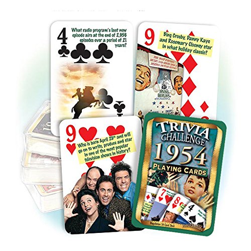Flickback Media 1954 Trivia Challenge Playing Cards: Birthday Gift