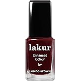 LONDONTOWN lakur Nail Polish - Chip-Resistant, Non-Toxic, Conditions & Hydrates Nails | Glossy Blackened Purple, Elderberry, .40 fl oz