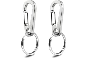 IVIA PET IVIA Dog Tag Clips / 2 Pack/Multiple Size 304 Stainless Steel Quick Clip with Rings/Easy Change Dog Cat ID Tag Holder for Small pet Collars and Harnesses.(2 Medium Silver)