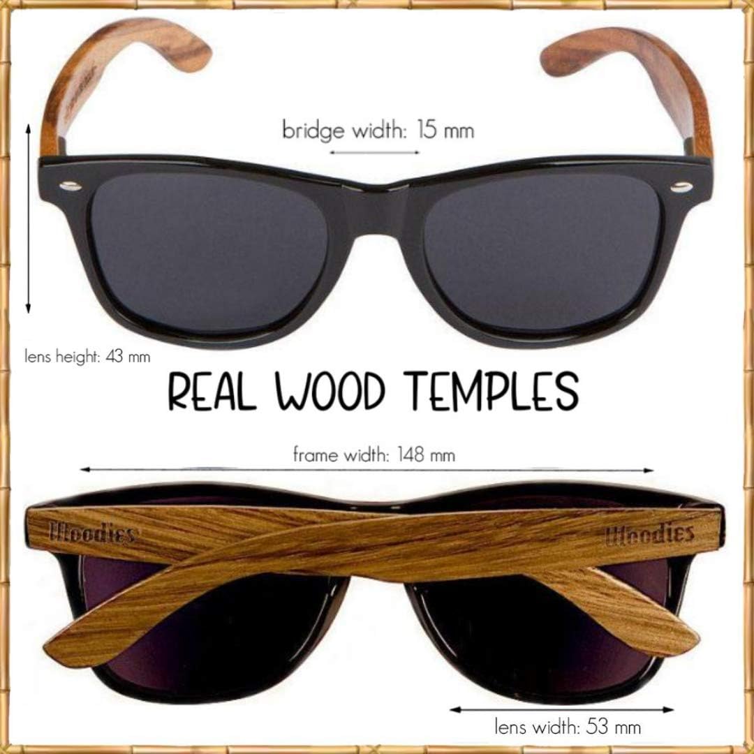 Sunglasses New Polarized Wood Sport Shades Sunnies Men Women Black Tan PZ8903A