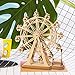 ROBOTIME 3D Wooden Puzzle Toy Wood Craft Building Kits Best Model Kit Great Gifts for Girls and Women(Ferris Wheel)