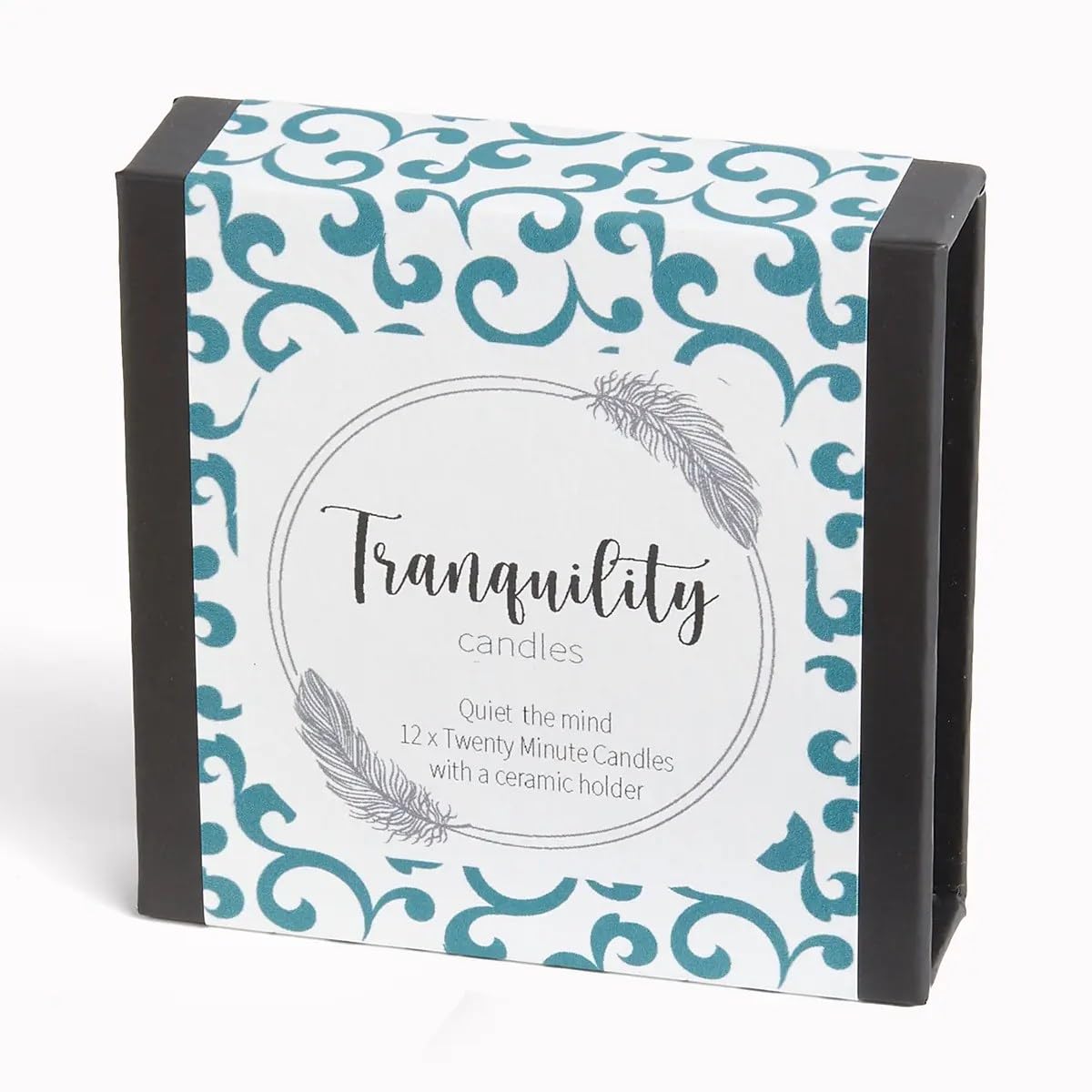 Mind Body Soul - Tranquility Candles (wrap). 12 x Twenty Minute Candles with a Ceramic Holder for Relaxation, Meditation, Mindfulness and Well-Being