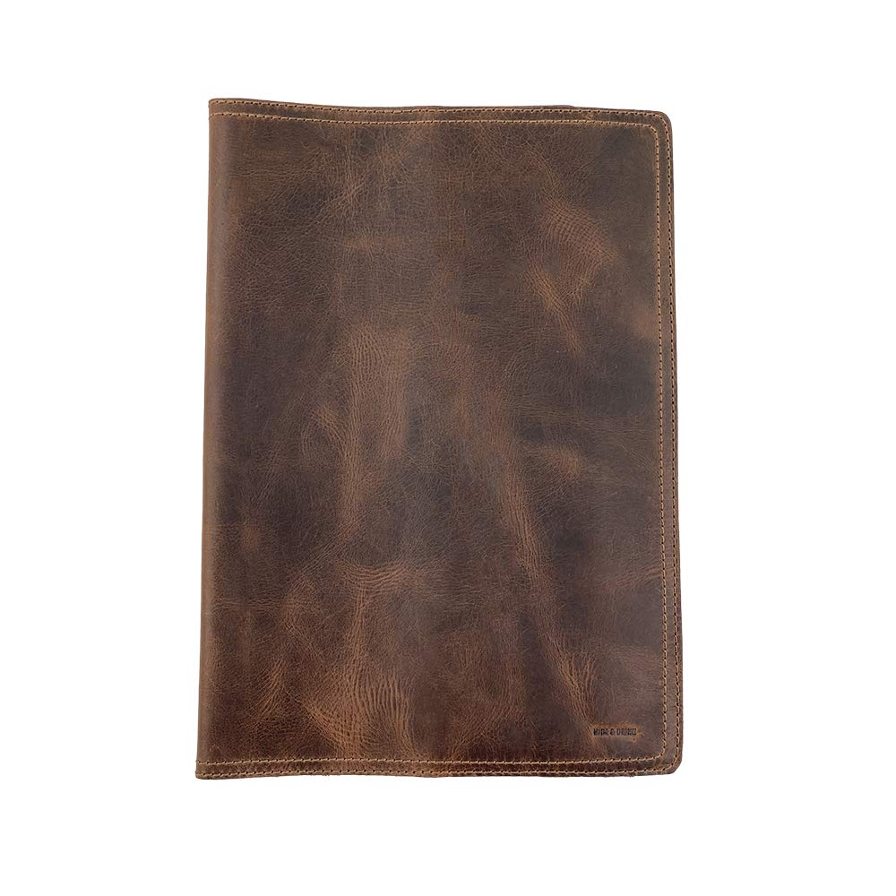 Hide & Drink, Rustic Leather Journal Cover for Moleskine Hard Cover Sketchbook A4 Size (8.25 x 11.75 in.), Notebook NOT Included, Cahier Case Gift, Handmade :: Bourbon Brown
