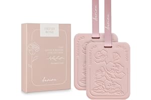 Aeviva Car Air Freshener, 2 Pack Fresh Rose Scented Sachets for Closet and Drawer, Long-Lasting Home Fragrance Sachets, Car Mirror Hanging Air Freshener & Accessories