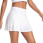 altiland Womens' Cool Feeling Pleated Tennis Athletic Running Mini Skirts with Shorts 3"