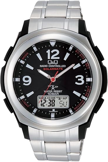 Amazon シチズン Q Q 腕時計 Solarmate ソーラーメイト 電波ソーラー クロノグラフ Md04 5 シルバー メンズ腕時計 腕時計 通販