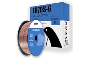 PGN BEARINGS PGN Solid MIG Welding Wire - ER70S-6 .023 Inch - 2 Pound Spool - Mild Steel MIG Wire with Low Splatter and High Levels of Deoxidizers - For All Position Gas Welding