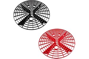Suvnie 2 PCS Car Wash Bucket Insert, Trap Dirt for Car Wash and Detail Kit, Dustproof Insert for Washing Truck SUV, Auto Wash Filter Fits 12 Inch Diameter Bucket, Car Accessories (Black+Red)