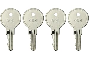 GRADORA 4-Pack CH506 Replacement Keys for Truck Tool Box RV Compartment Lock Keys Silver Code 506