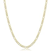 PPRLIFE Gold Necklace For Women 3.2mm Wide Figora Chain 14K Gold Necklace Beauty In Simplicity Jewelry For Women Neutral Design Necklaces For Mens Necklaces Chain 16-30in