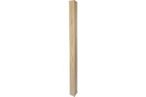 ASCENSION STAIR PARTS 300 - Blank Newel Post - 3" x 48" Square Wood Box Newel, Durable Staircase Newel Post for Railings, Customizable & Easy to Install, Strong & Stylish, Perfect for Home & Commercial Stairs (Red Oak)