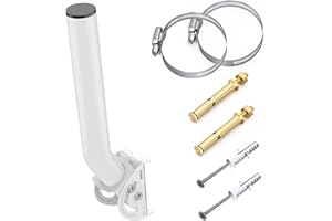 EOQO Universal Antenna Mount,11 Inches J Pole and Wall-Mounted Mounting Bracket for Outdoor Point to Point Access Point CPEs, TV Antennas, Wireless Bridges, Starlink Mini Dish and More