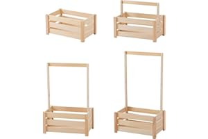 HI BABY MONMENT Wood Basket for Gifts,Baby Shower Crate Closet Baby Storage Crate Hamper with Handle Adjustable for Pregnancy New Parent (Single)