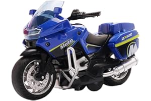 MUSISALY 1Pc Friction Powered Pull-Back Motorcycle Toy for Boy Girl Educational Mini Toy Motorcycle with Sound and Light Feat