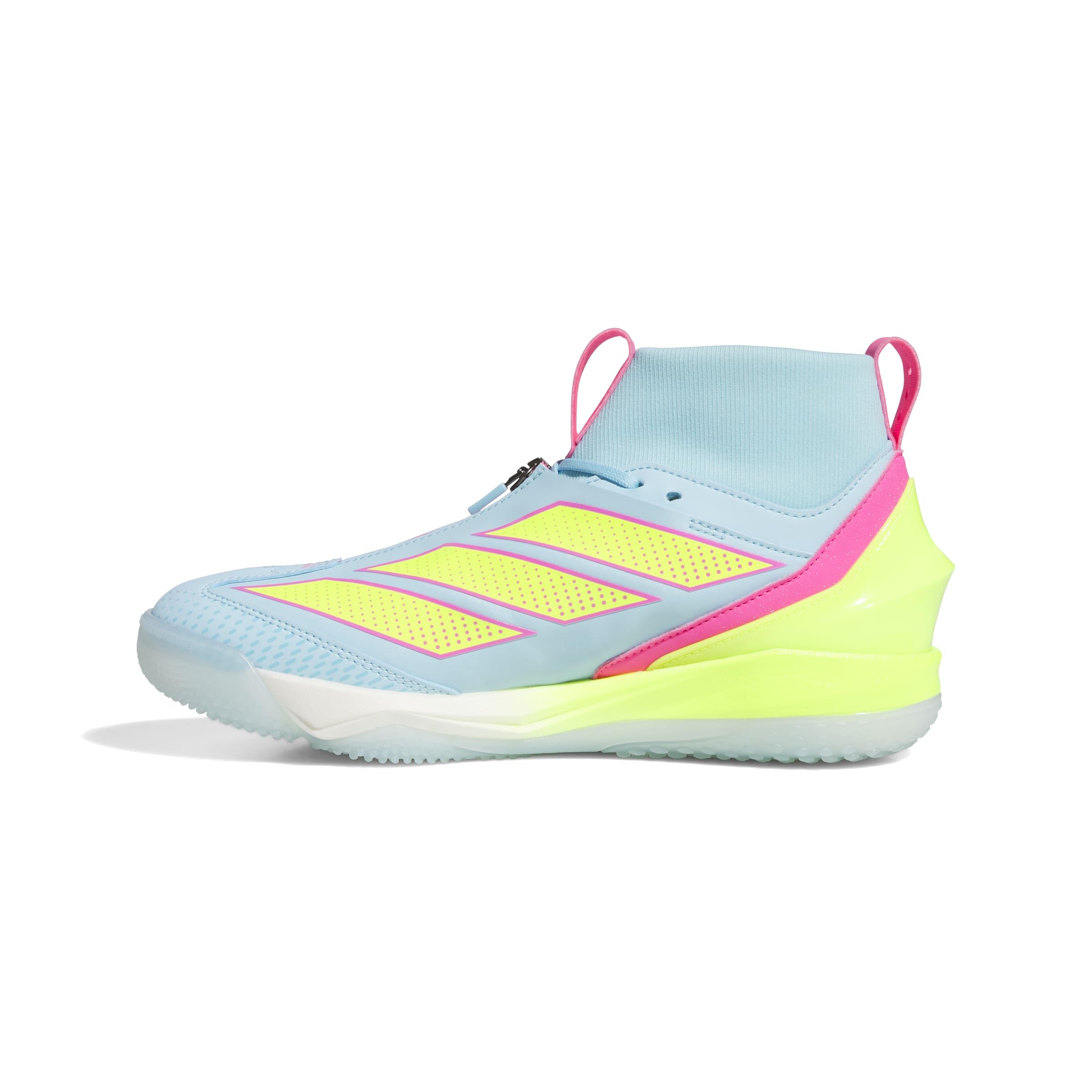 Adidas Men’s Adizero Impact+ 2.0 Turf Mid Top Baseball, Bliss Blue/Lucid Lemon/Lucid Pink, 18