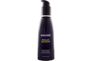 WICKED SENSUAL CARE Wicked Aqua Sensitive Water Based Lube 4oz, Pack of 2