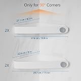 Sotfamily 4 Packs Corner Shower Caddy No Drill Adhesive Rust Free Plastic White view 6