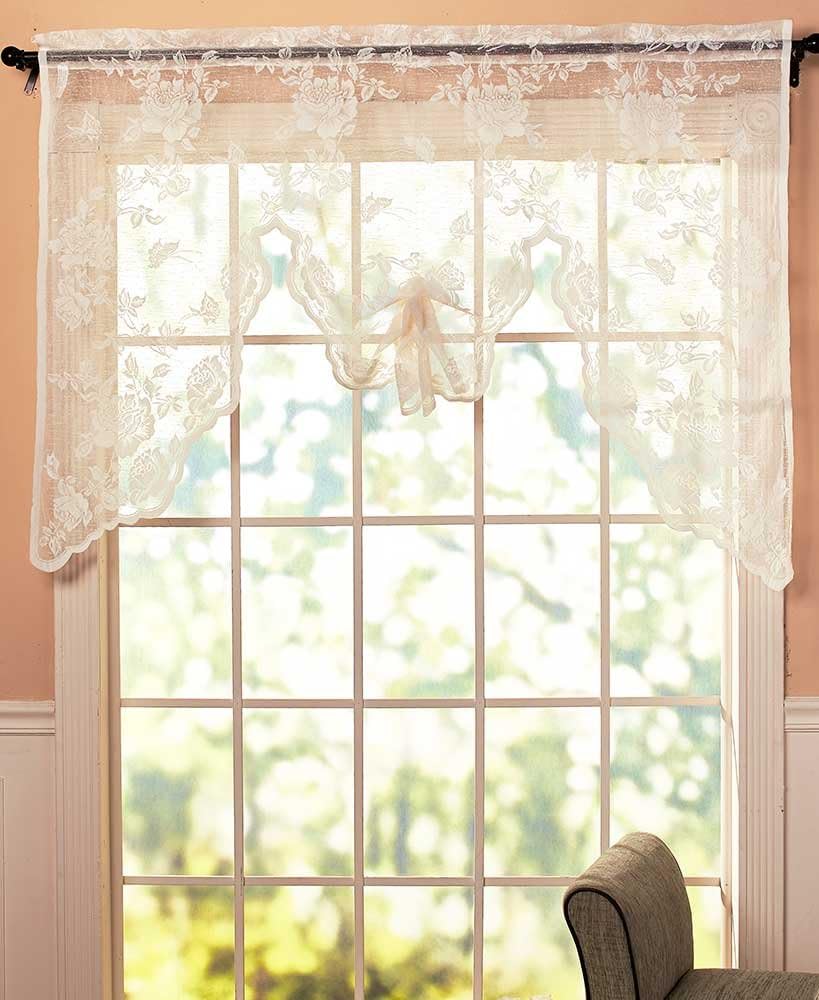 Best Beige Lace Kitchen Curtains