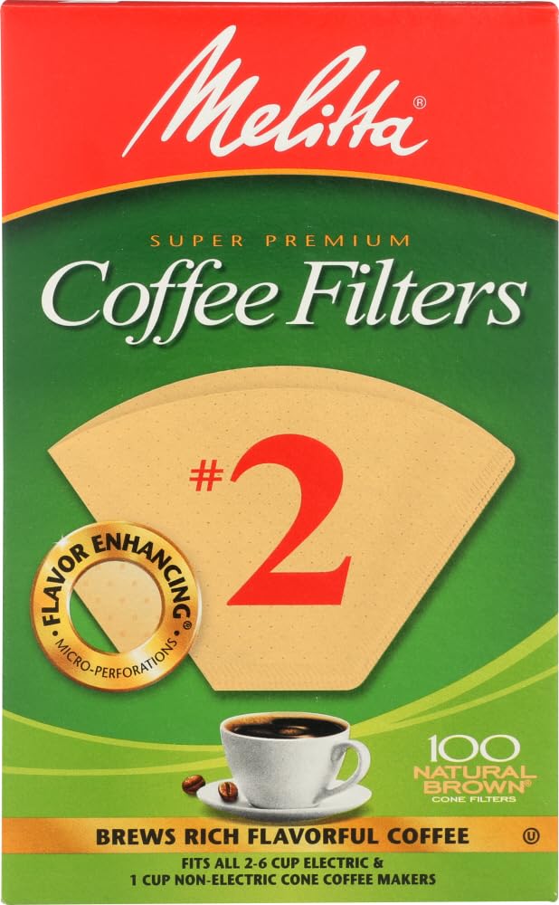 Photo 1 of Melitta 622752 100 Count #2 Natural Brown Cone Coffee Filters