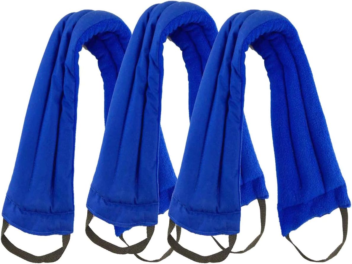 My Heating Pad Set of 3 Microwavable Multi Purpose Wraps for Neck and Shoulders, Back, Joints, and Menstrual Cramps Pain Relief - Blue