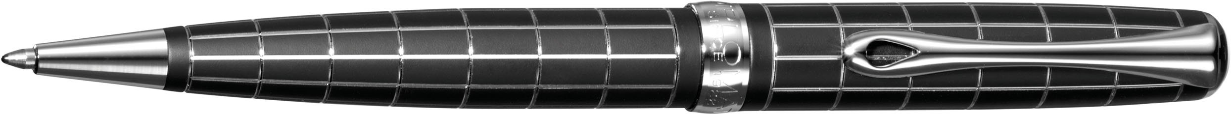 Diplomat Excellence a Rhomb Guilloch Continuous Twist Mechanism with Easyflow King - Size - Refill Ball Pen - Lapis Black