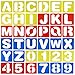 PORTOWN 36 Pieces Alphabet and Number Stencils Set Plastic Letter Stencils for Learning, Painting,Scrapbooking and DIY Crafts, 4 inches