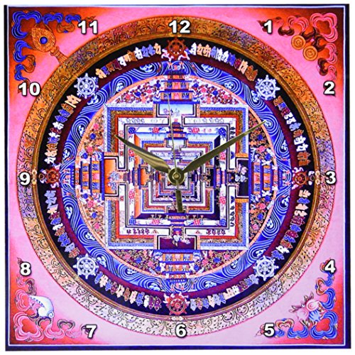 Mandala Pattern Pinks,Purples - Pink Wall Clock