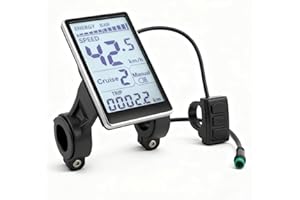 YOSOO HEALTH GEAR Electric Display Panel E Scooter Speed Monitor, 5 Pin M5 LCD Panel Screen for 31.8 22.2mm Electric Bikes, 24V, 36V (Default), 48V, 60V Adjustable E Scooter M5 Display