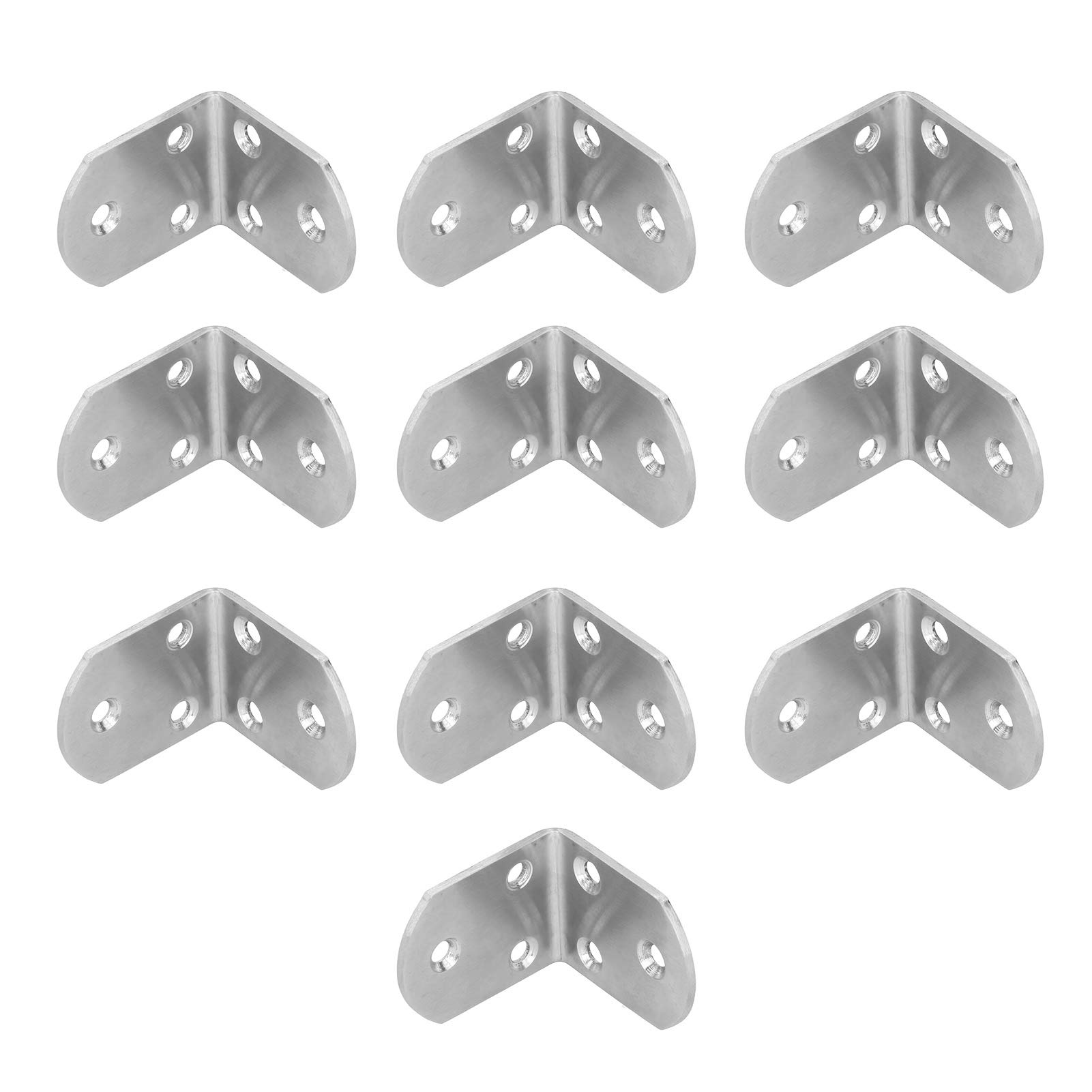 Corner Bracket, 10Pcs Right Angle Brace, Thickening Corner Brace, Strong Bearing Capacity L Shape Corner Bracket, for Tables Beds(Small)