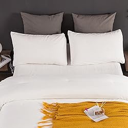 Luxlovery White Velvet Comforter Set King Plush