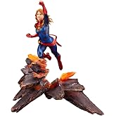 Kotobukiya Marvel Universe: ARTFX Premier Captain Marvel (Red and Blue, Glossy Finish, PVC, Collectible Figurine)