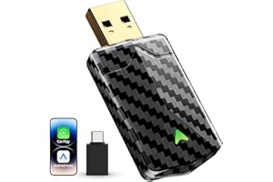 2025 Wireless CarPlay Adapter for iPhone, Mini Android Auto Adapter Converts Factory Wired to Wireless, Plug & Play, No Delay