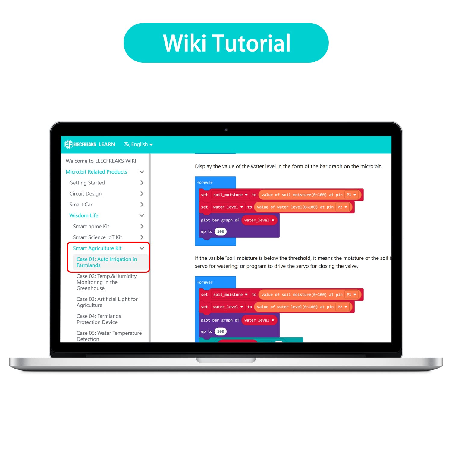 ELECFREAKS microbit Smart Agriculture Kit Micro:bit Sensor Starter Kit Octopus Series Sensor, DIY Programming STEM kit with Basic Coding Electronics Modules and Wiki Tutorial(Without Micro:bit)