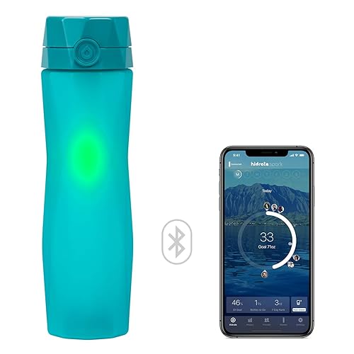 Hidrate Spark Smart Water Bottle (Teal) Tracks Water Intake