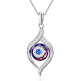 VONALA Evil Eye Necklace Sterling Silver Blue/Purple/White/Multi Eyes Pendant Necklace Luck Amulet Ojo Turco Jewelry Gift for Women Girls Daughter Mother