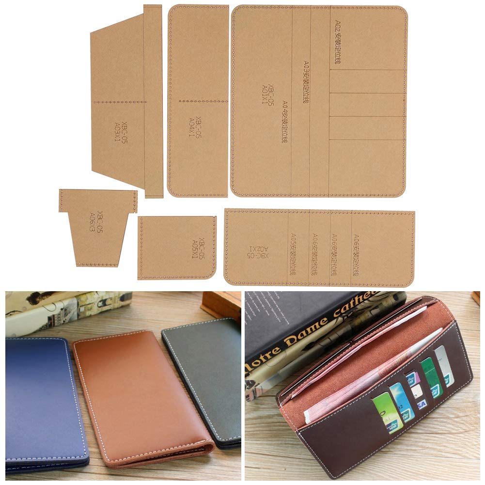Wallet Acrylic Stencil Clear Acrylic Leather Pattern Leather TemplatesWallet Acrylic Template for Leather DIY Craft Making Leather Tools
