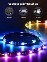 Govee TV LED Backlight 3.8M RGBIC for 55-65 inch TV Bluetooth Wi-Fi Alexa Google view 7