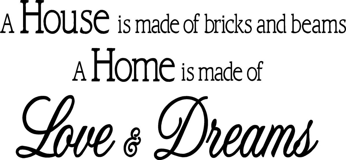 A House is made of bricks and beams wall quote wall decals wall decals quotes Amazon.ca Home