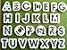 Symak k0163-X White Plastic Alphabet Cookie Cutters 1 1/2