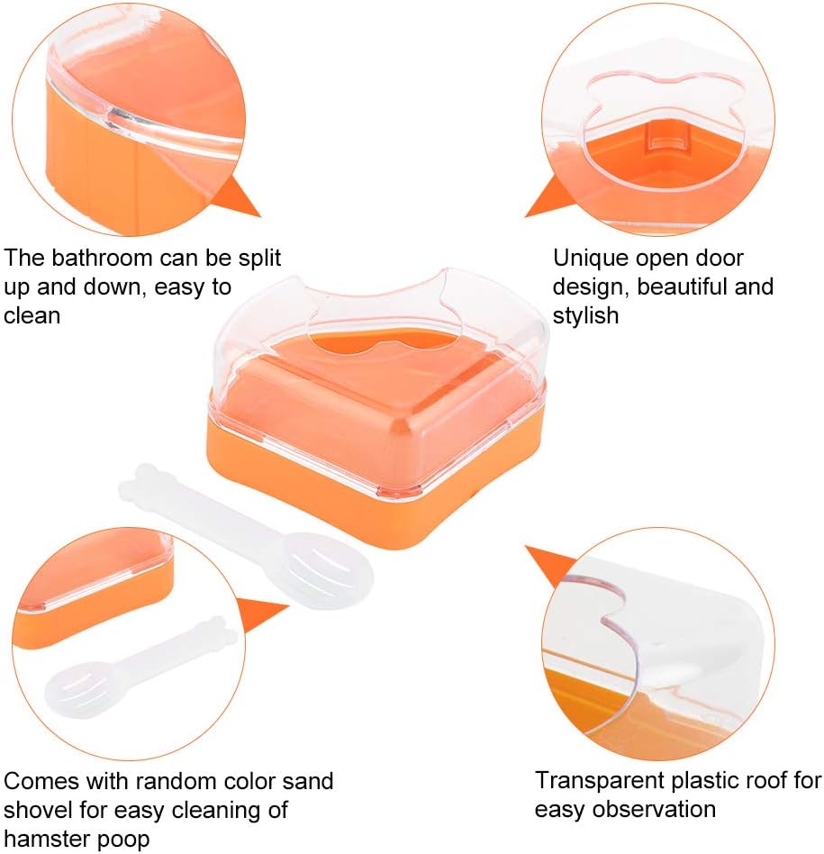 HEEPDD Corner Toilet for Small Pets Plastic Bathtub with Roof - Image 3