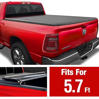 Maxmate Soft Tri Fold Truck Bed Tonneau Cover For 2019 2020 Ram 1500 Body Style Fleetside 5 7 Bed Without Ram Box Amazon In Car Motorbike