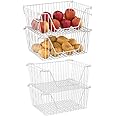 Amazon.com: blitzlabs 14'' Stackable Wire Baskets Pantry Organization ...