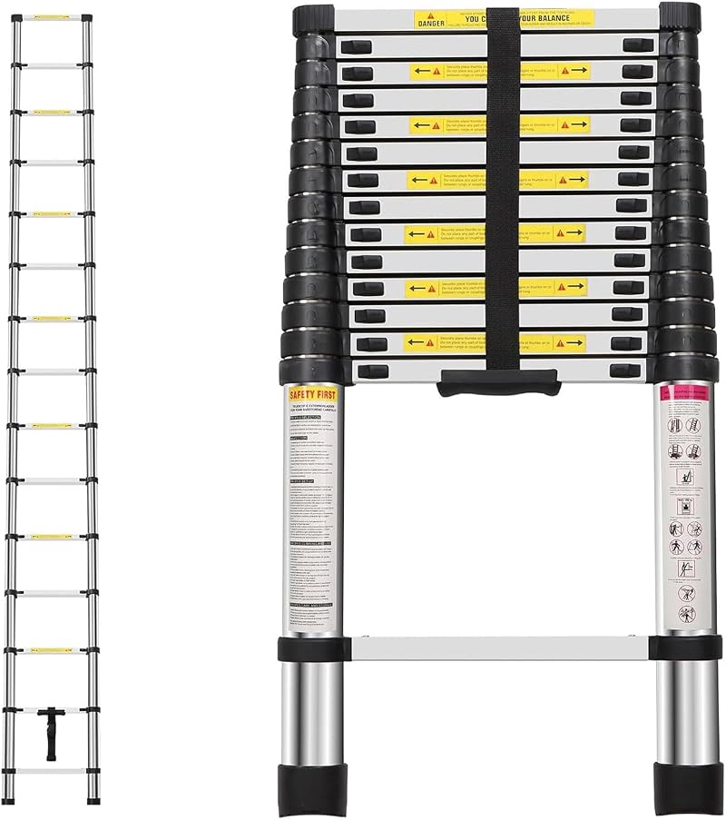 Neo Extendable Portable Foldable Telescopic Ladder EN131 4.6M Steel