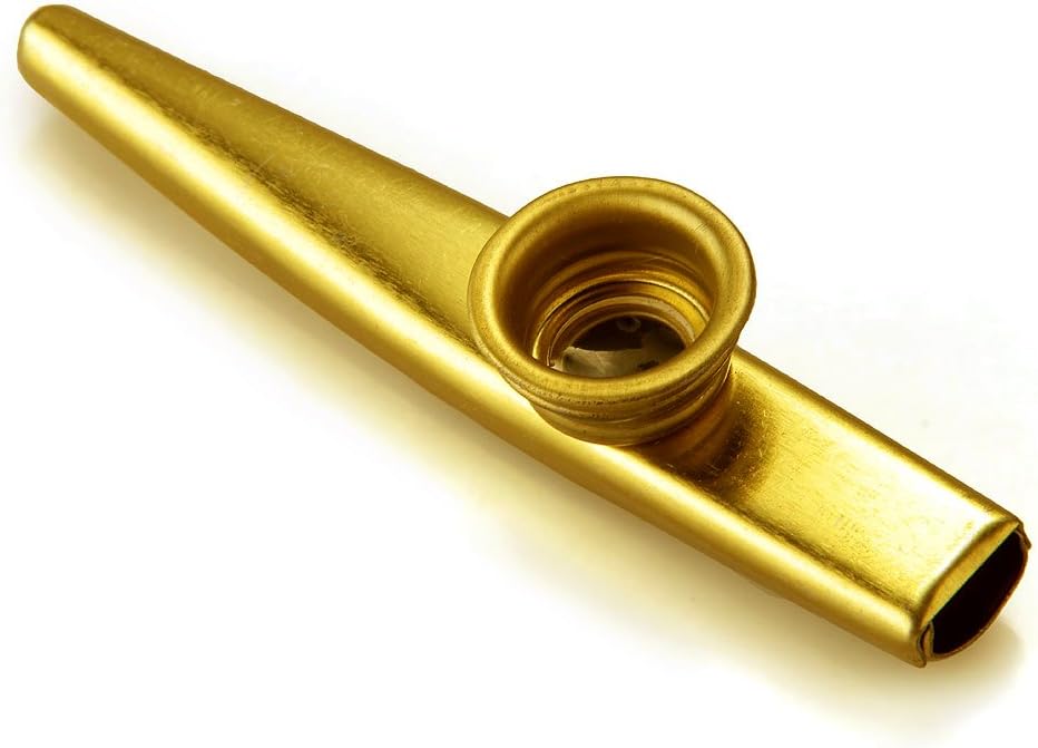 Foxpic Golden Tone Metal Kazoo Harmonica Guitar Musical