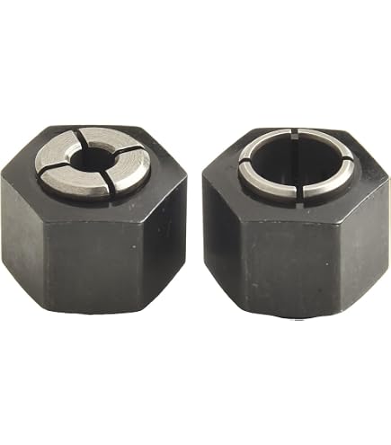 Jwn 1/2" Collet Nut For Plunge Router – Black Metal, 22.5x27mm, High Hardness, Replacement For Makita 3612, Female Thread 19.5mm, Center Hole 12.7mm