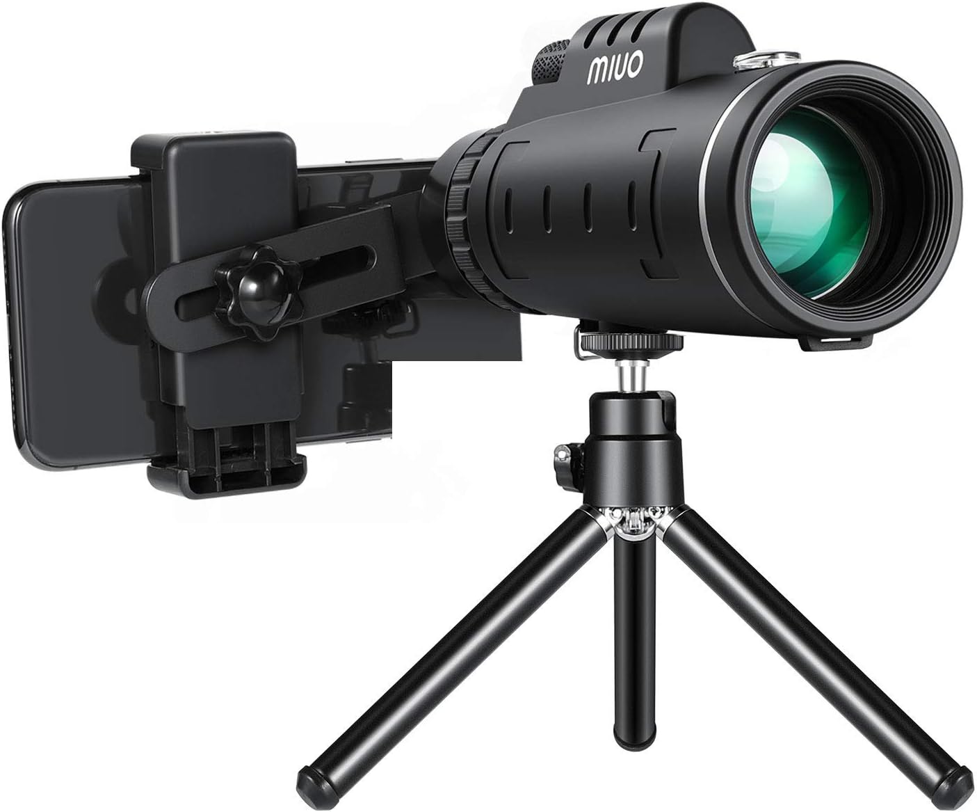 12X50mm High Power Monocular Telescope with Steady Tripod and Phone Shutter Remote Waterproof Fogproof BAK-4 Prism FMC Lens One Hand Focus Compact Monocular