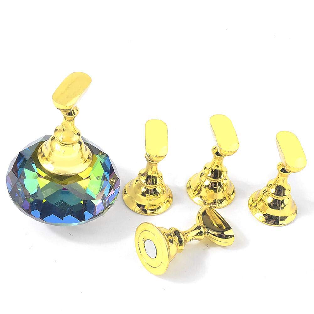 Nail Art Display Stand Manicure Practice Column Nail Art Tip Holder Nail Practice Stand Fingernail DIY Tool Training Magnetic Base