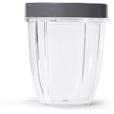 NutriBullet 18 Ounce Short Cup with Standard Lip Ring, Clear/Gray (NBM-U0269)